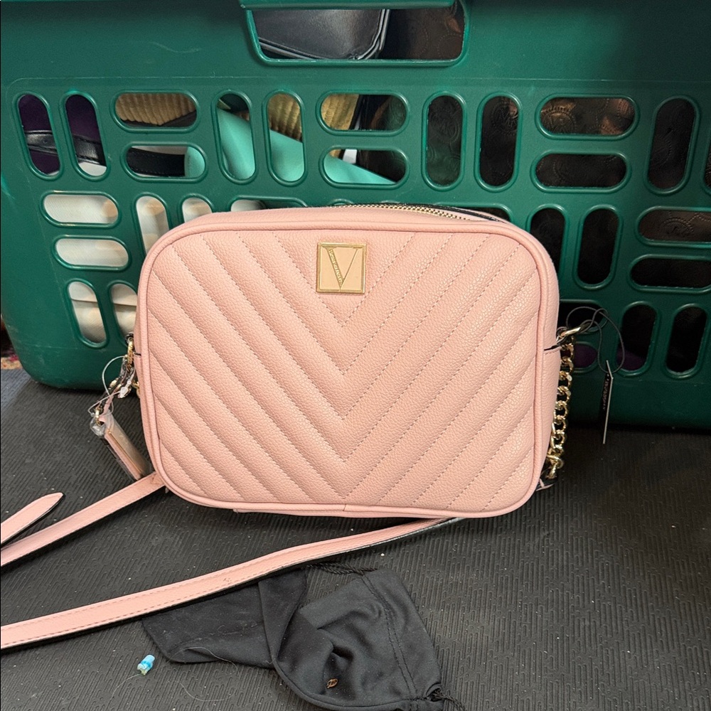 Victoria's Secret Blush Quilted Crossbody Bag